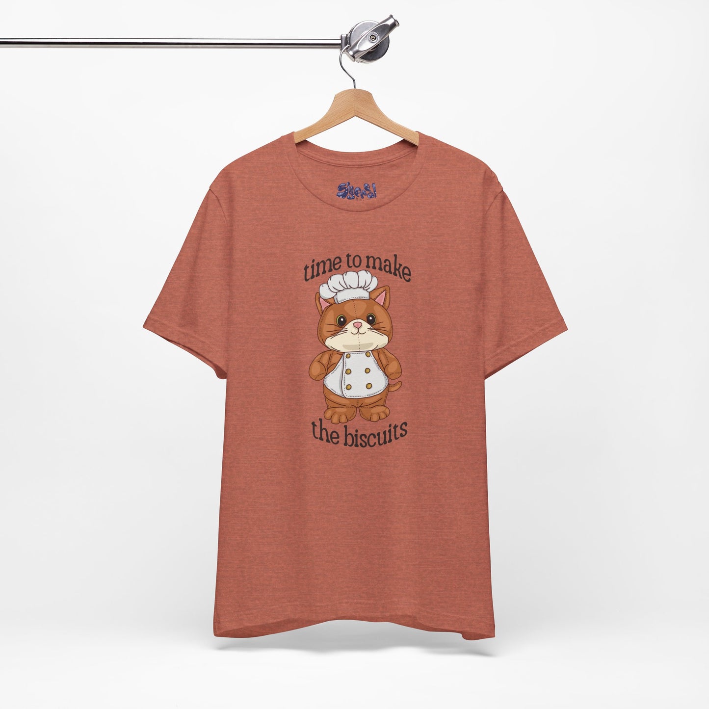 Cute Cat Chef Tee - "Time to Make the Biscuits" | Baking Shirt, Animal Lover Gift, Kitchen Humor, Cute Pet Apparel, Cat Lover Tee
