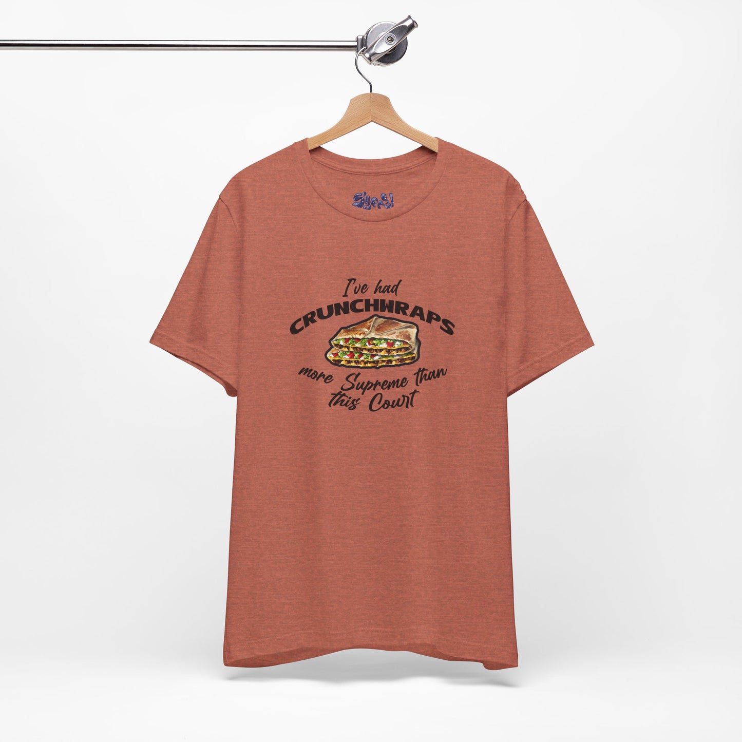 Crunchwrap Supreme Court Political Humor T-Shirt, Liberal Leftist Funny Casual Wear, Gift for Taco Bell Fan, Politics Gift