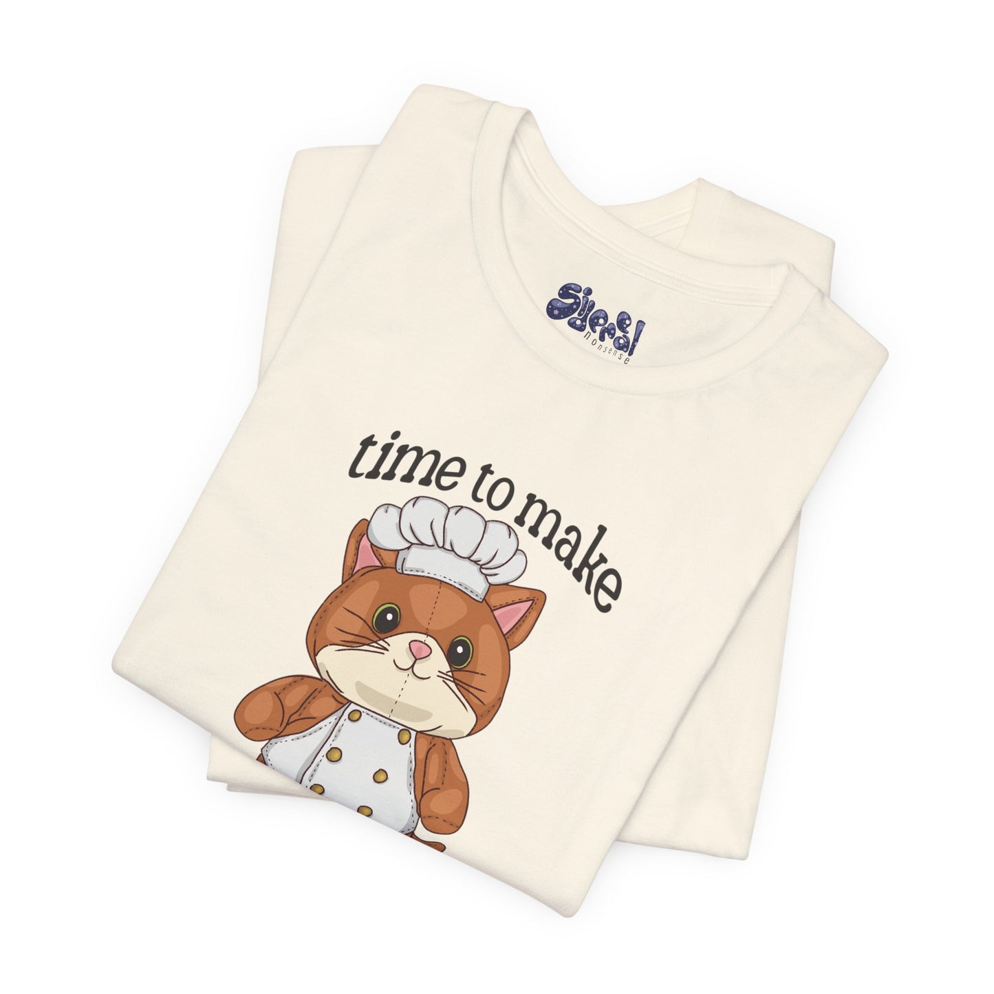 Cute Cat Chef Tee - "Time to Make the Biscuits" | Baking Shirt, Animal Lover Gift, Kitchen Humor, Cute Pet Apparel, Cat Lover Tee