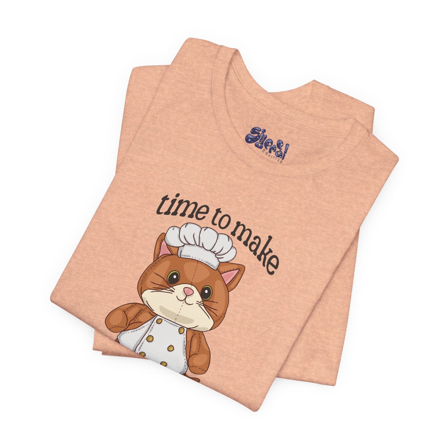 Cute Cat Chef Tee - "Time to Make the Biscuits" | Baking Shirt, Animal Lover Gift, Kitchen Humor, Cute Pet Apparel, Cat Lover Tee