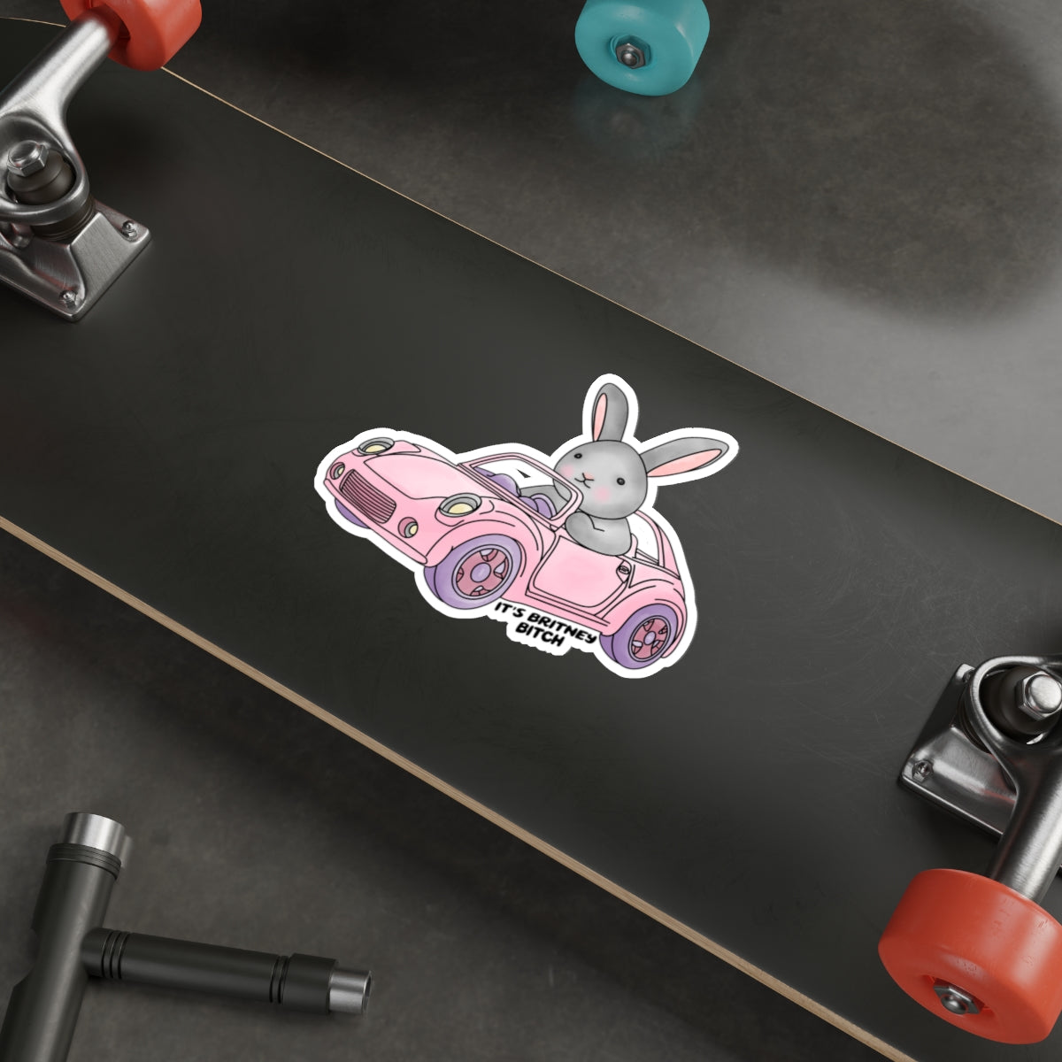 It's Britney Bitch - Bunny Vinyl Waterproof Die-Cut Stickers - Whimsical Decor for Laptops, Water Bottles, Binders, y2k 90s Millennial Gift