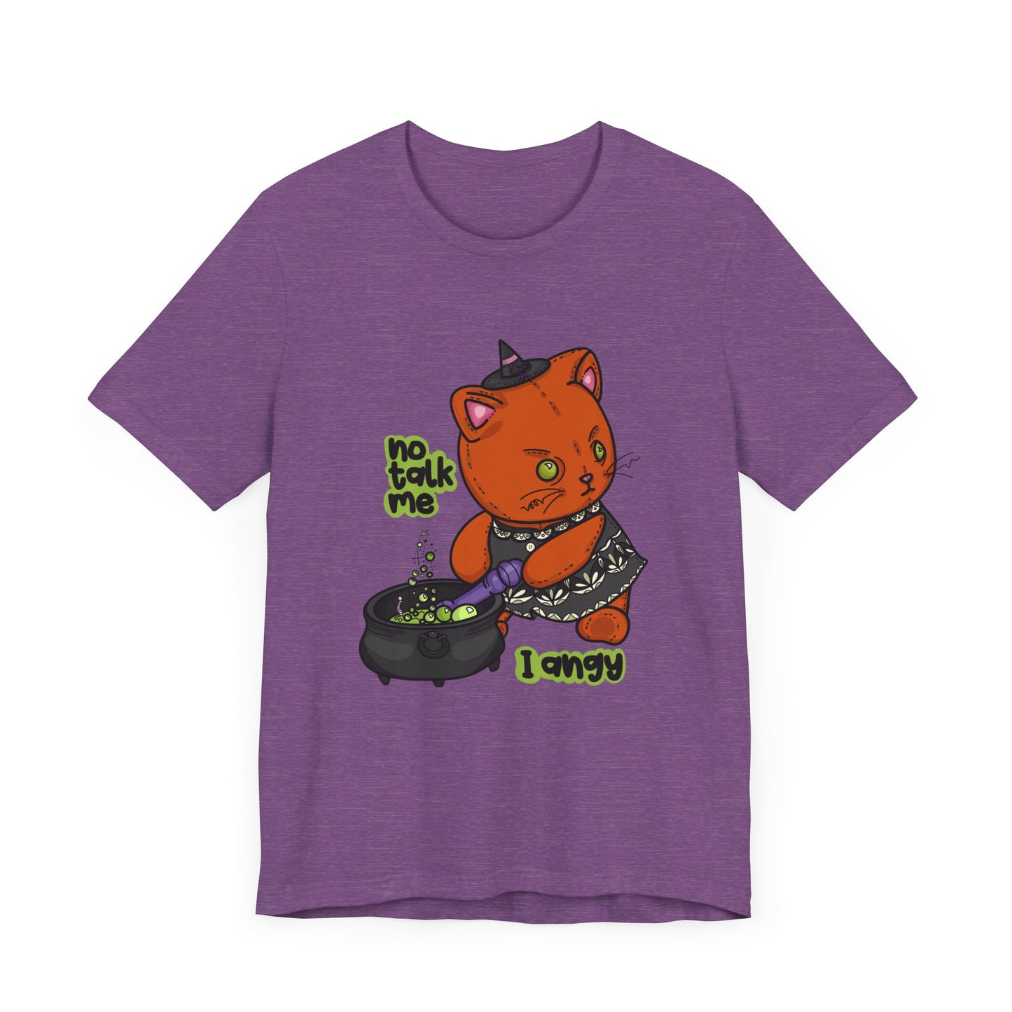 Witchy Cat “No Talk Me I Angy” Unisex Short Sleeve Shirt