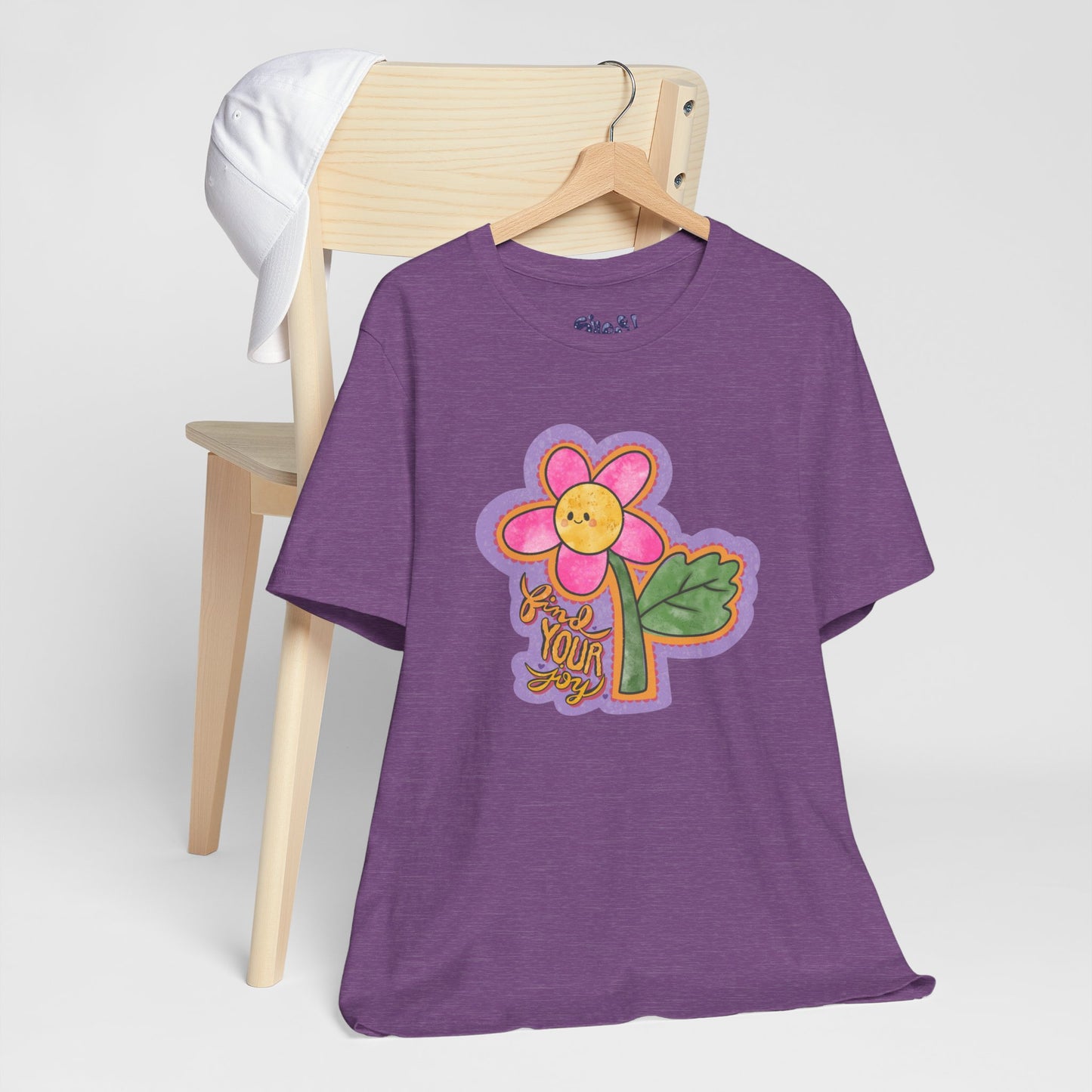 Find Your Joy Flower Graphic Tee, Unique Unisex Shirt for Self-Care Enthusiasts, Mental Health Awareness Casual Wear, Self Care Gift