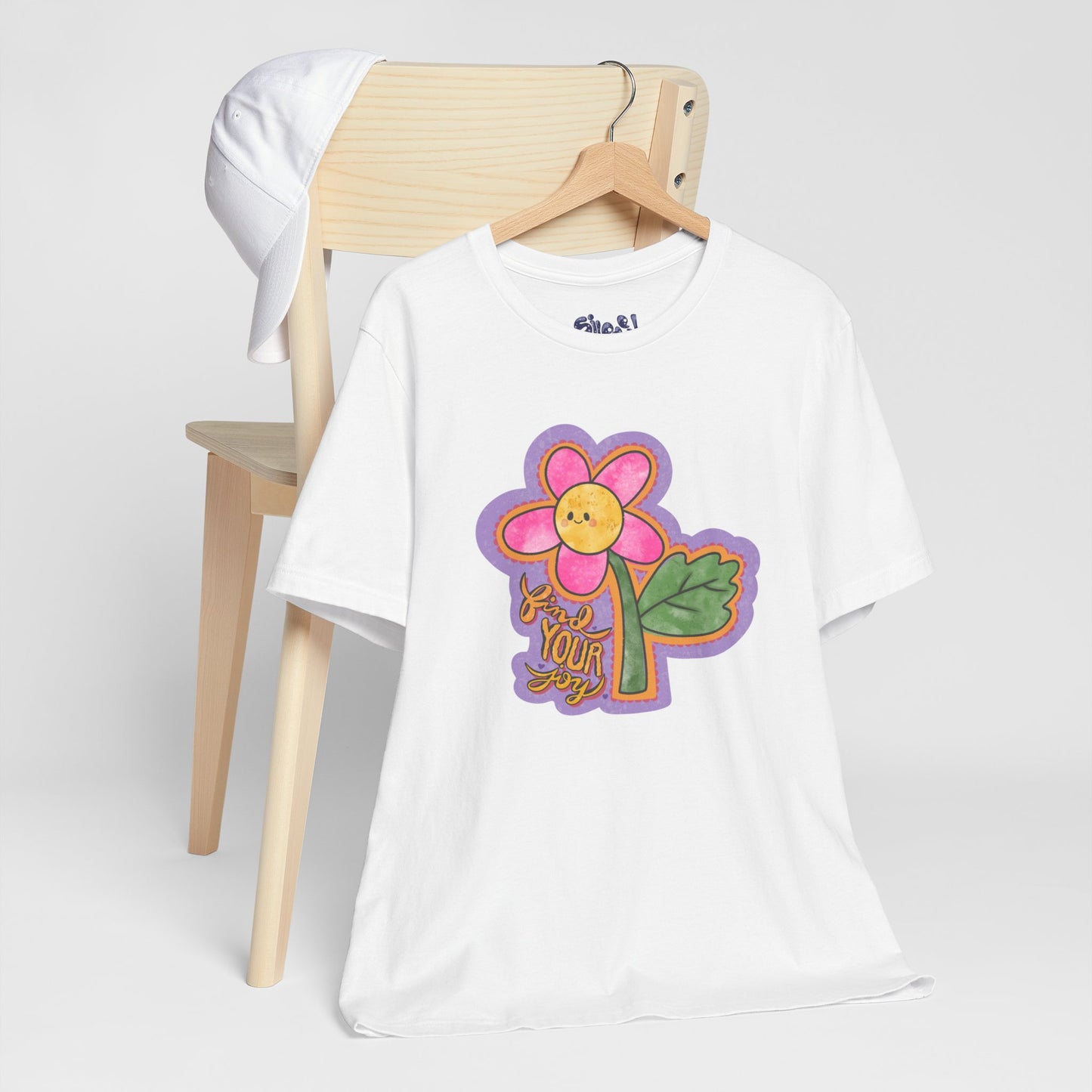 Find Your Joy Flower Graphic Tee, Unique Unisex Shirt for Self-Care Enthusiasts, Mental Health Awareness Casual Wear, Self Care Gift