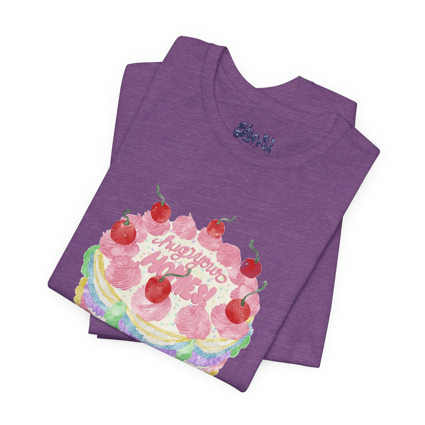Hug Your Homies Cake Tee - Friendship T-Shirt, Mental Health Shirt, Gift for Teens, Baking Tee, Casual Wear