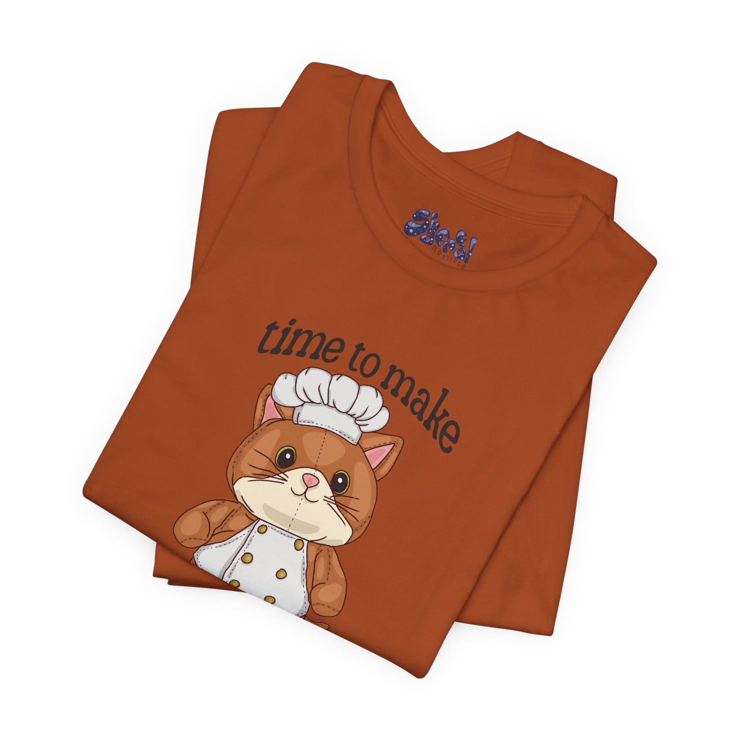 Cute Cat Chef Tee - "Time to Make the Biscuits" | Baking Shirt, Animal Lover Gift, Kitchen Humor, Cute Pet Apparel, Cat Lover Tee