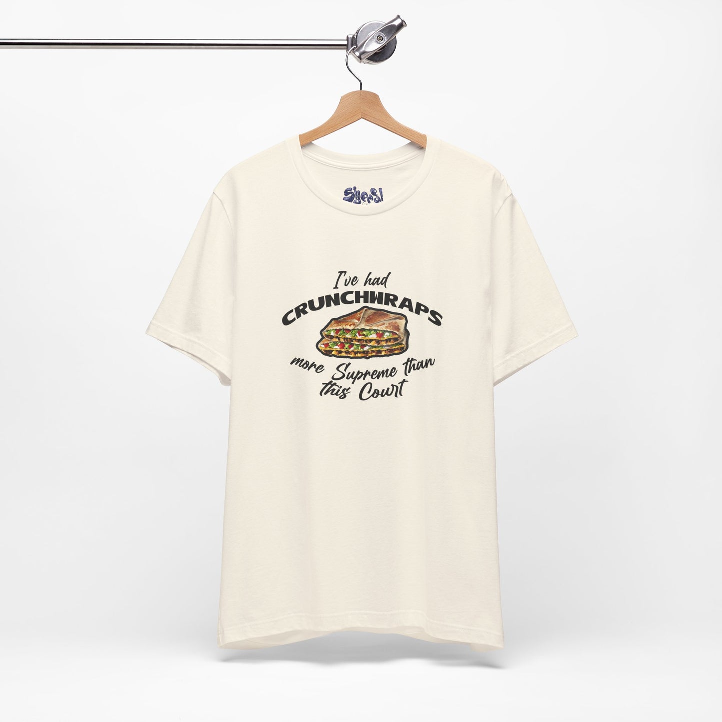 Crunchwrap Supreme Court Political Humor T-Shirt, Liberal Leftist Funny Casual Wear, Gift for Taco Bell Fan, Politics Gift