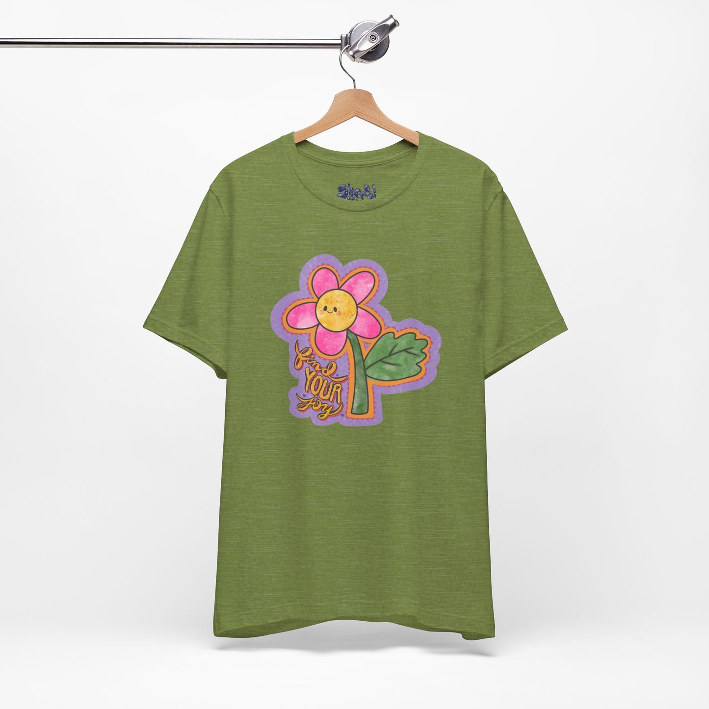 Find Your Joy Flower Graphic Tee, Unique Unisex Shirt for Self-Care Enthusiasts, Mental Health Awareness Casual Wear, Self Care Gift