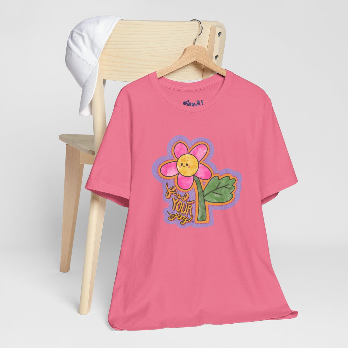 Find Your Joy Flower Graphic Tee, Unique Unisex Shirt for Self-Care Enthusiasts, Mental Health Awareness Casual Wear, Self Care Gift