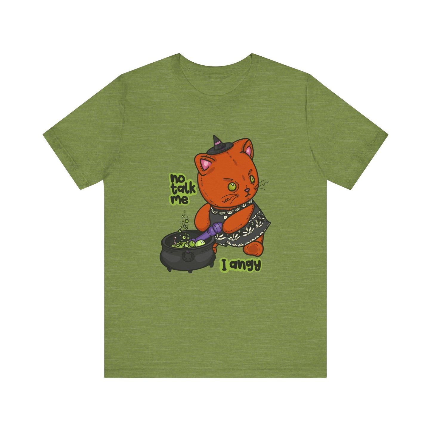 Witchy Cat “No Talk Me I Angy” Unisex Short Sleeve Shirt