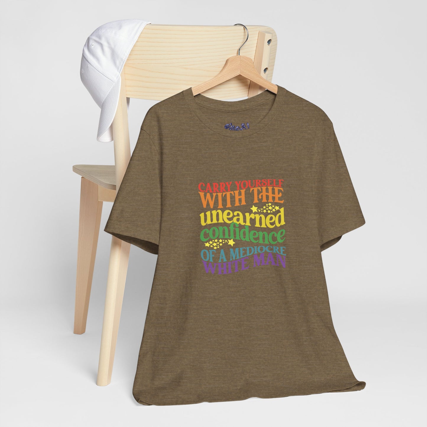 Funny Feminist Tee - Mediocre White Man, Motivational Shirt for Women, Quirky Ironic Gift for Friends, Gender Equality Tee