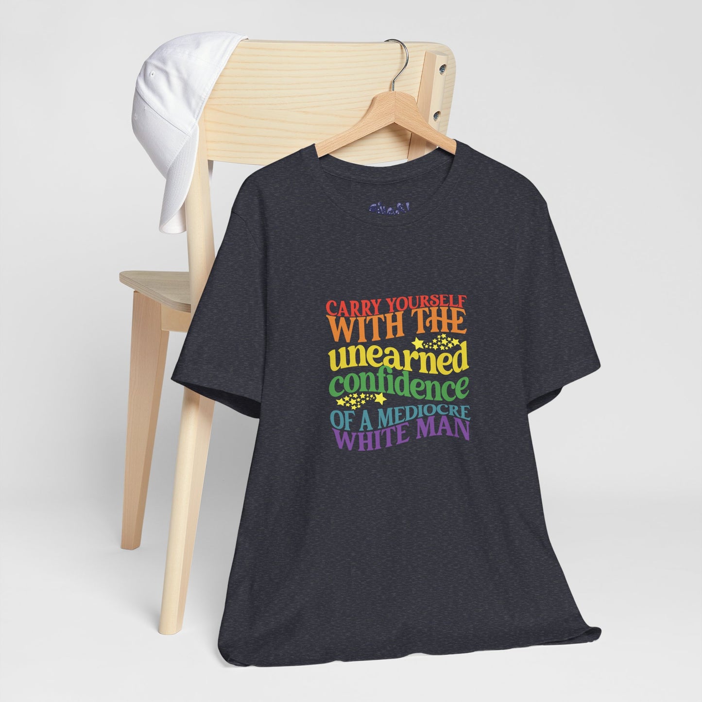 Funny Feminist Tee - Mediocre White Man, Motivational Shirt for Women, Quirky Ironic Gift for Friends, Gender Equality Tee