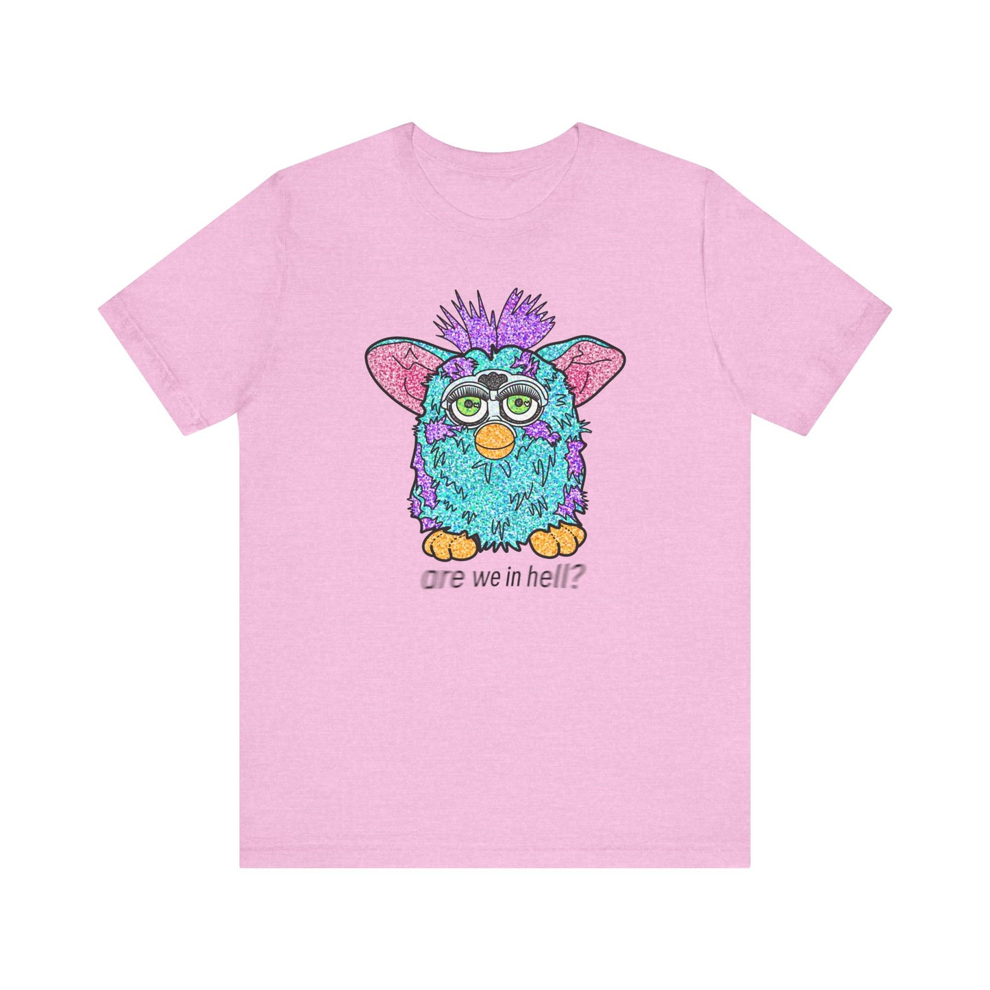 Funny Graphic Tee: "Are We in Hell?" Retro Furby Design