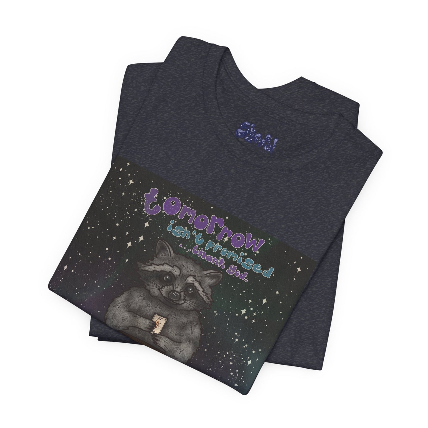 Cosmic Tarot Raccoon Tee - Whimsical Unisex T-Shirt, Trash Panda Gifts, Mystical Apparel, Quirky Casual Wear