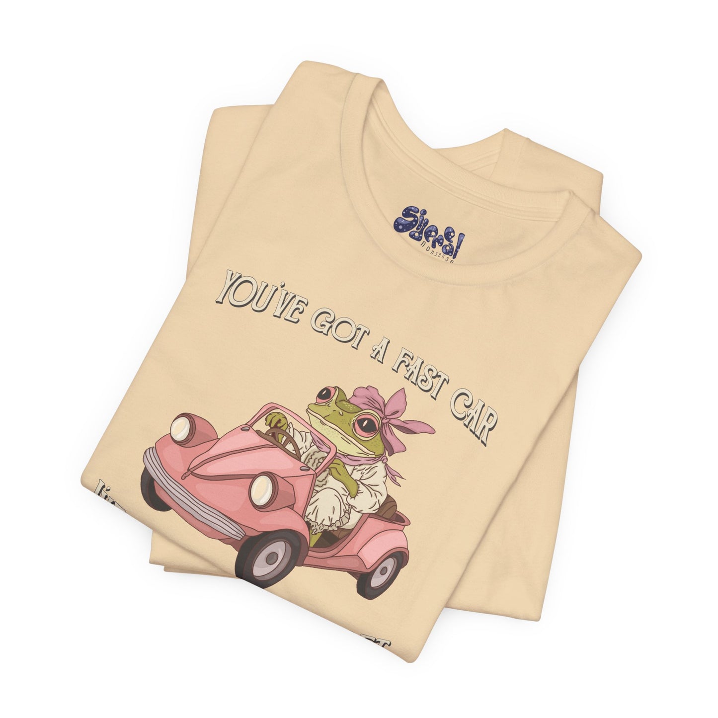 Cute Frog Graphic Tee, You've Got a Plan to Get Us Outta Here Shirt, Unisex T-Shirt, Fast Car, 90's Casual Wear, y2k