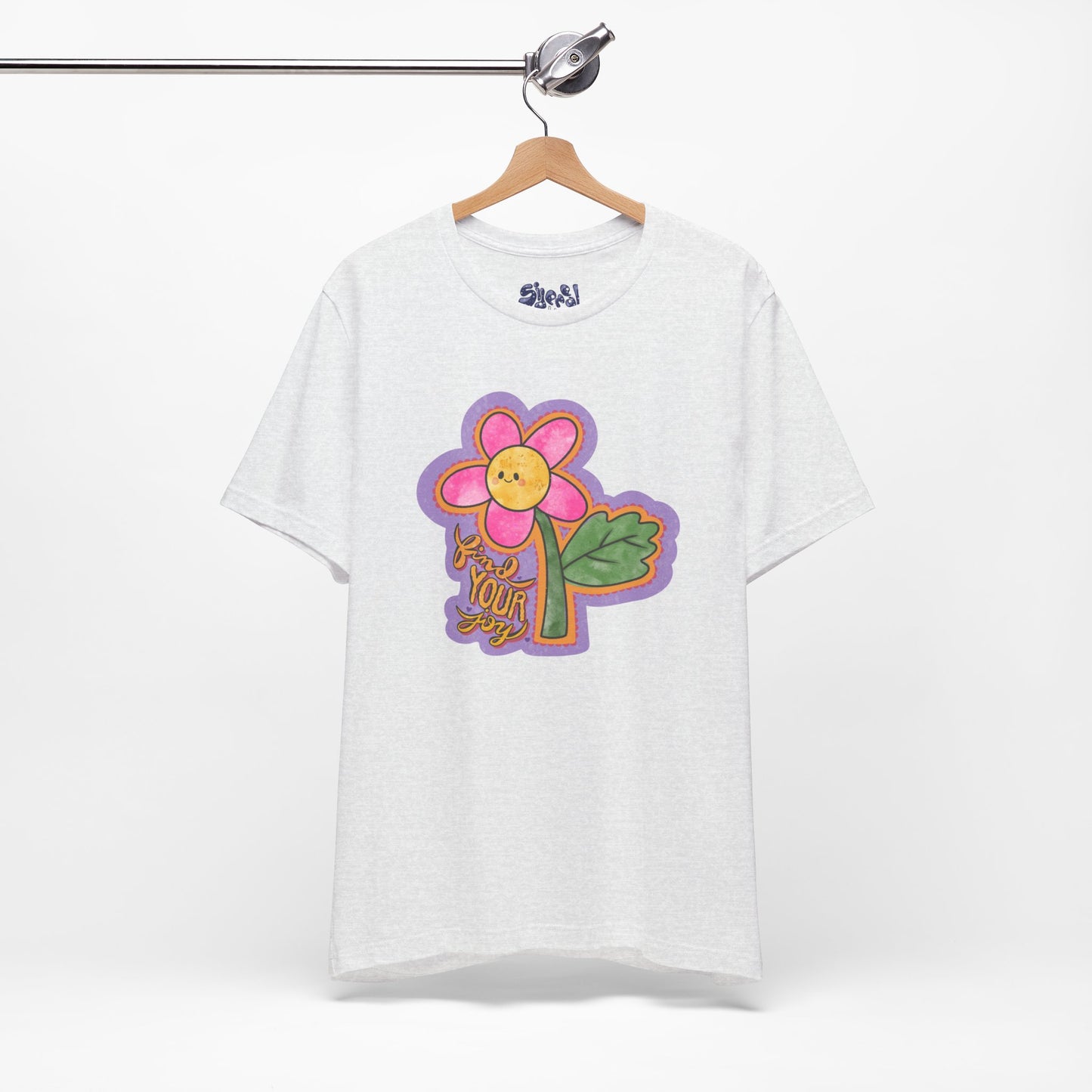Find Your Joy Flower Graphic Tee, Unique Unisex Shirt for Self-Care Enthusiasts, Mental Health Awareness Casual Wear, Self Care Gift