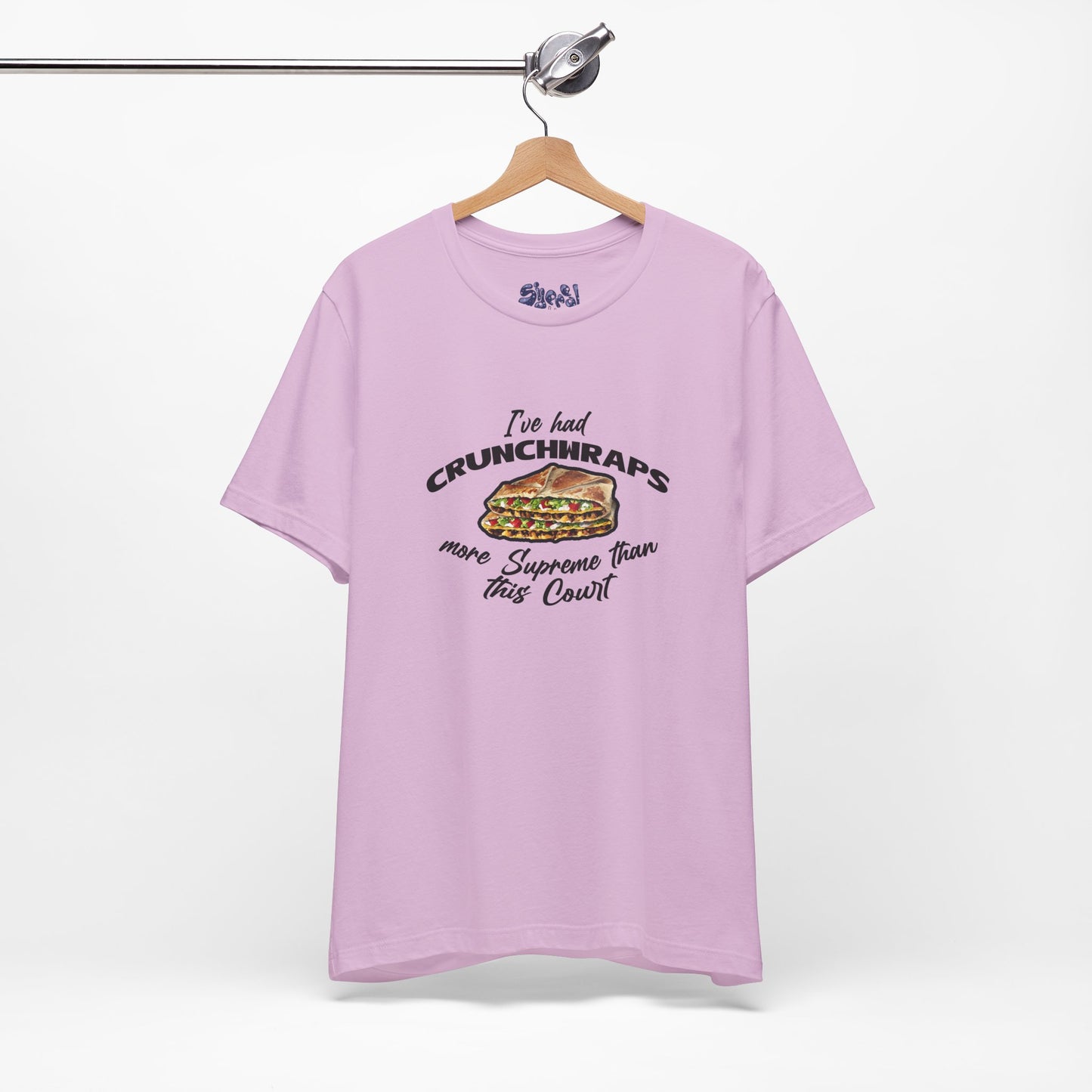 Crunchwrap Supreme Court Political Humor T-Shirt, Liberal Leftist Funny Casual Wear, Gift for Taco Bell Fan, Politics Gift