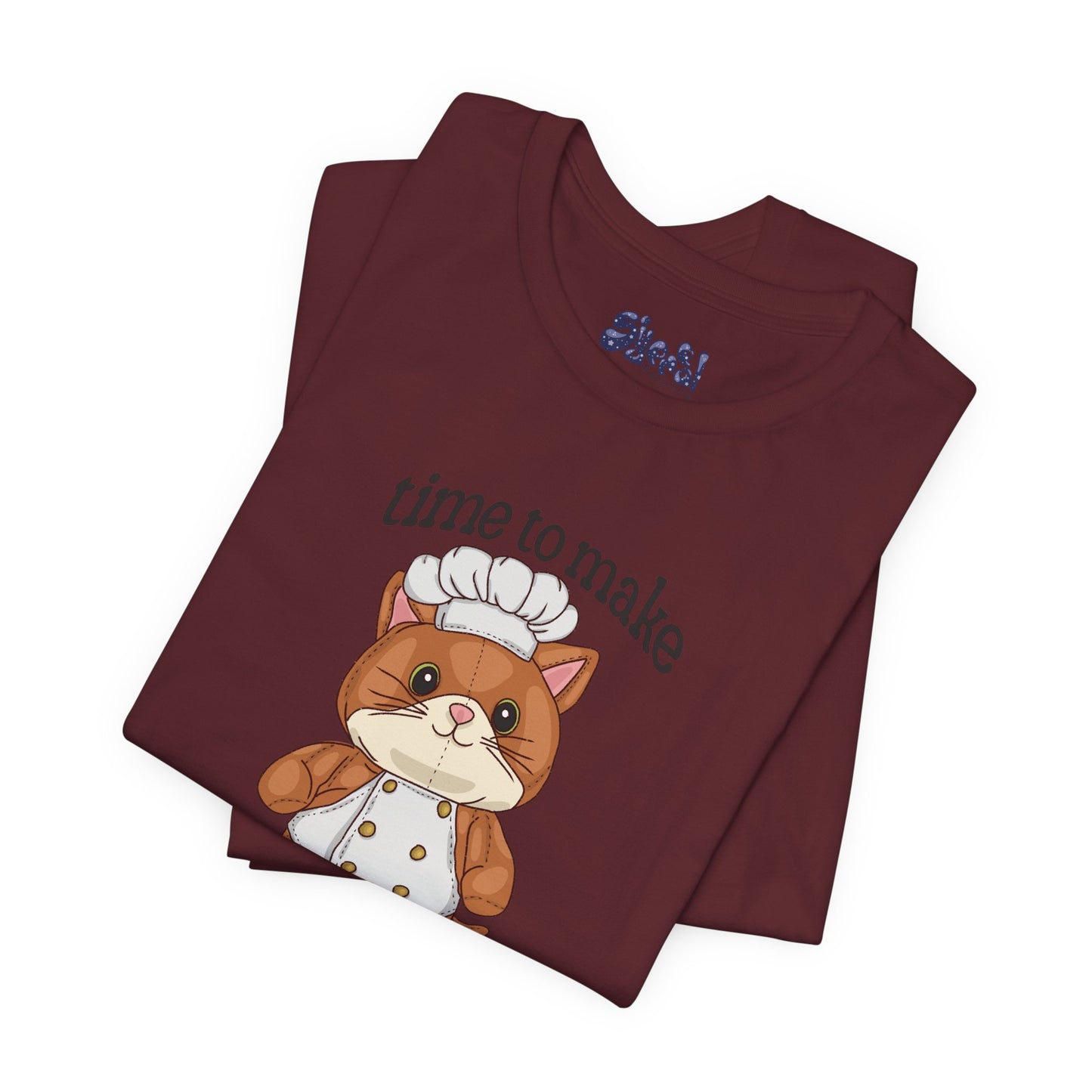 Cute Cat Chef Tee - "Time to Make the Biscuits" | Baking Shirt, Animal Lover Gift, Kitchen Humor, Cute Pet Apparel, Cat Lover Tee