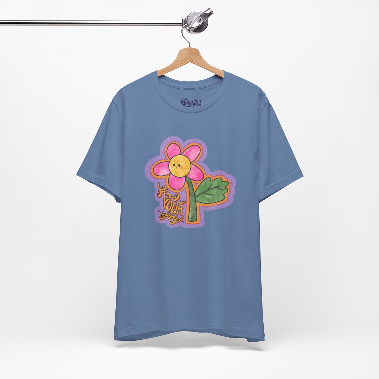 Find Your Joy Flower Graphic Tee, Unique Unisex Shirt for Self-Care Enthusiasts, Mental Health Awareness Casual Wear, Self Care Gift