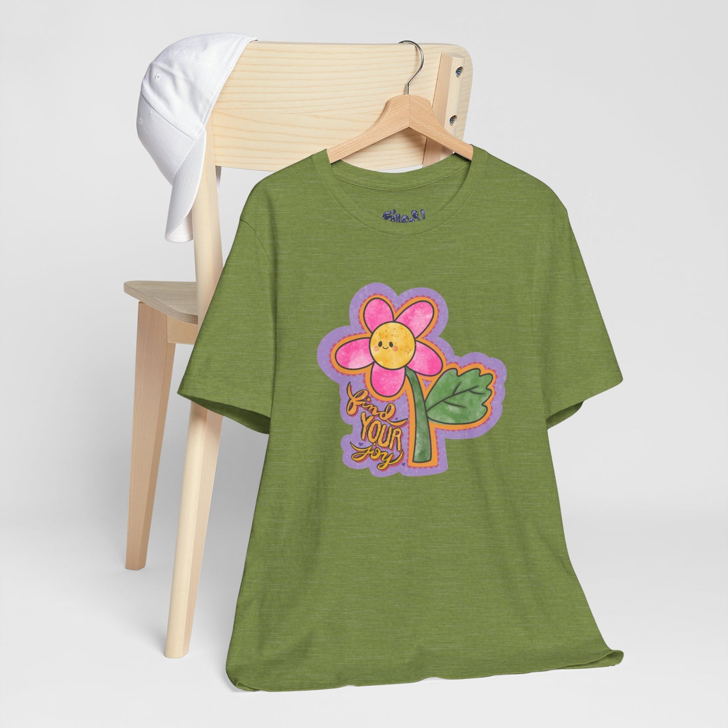 Find Your Joy Flower Graphic Tee, Unique Unisex Shirt for Self-Care Enthusiasts, Mental Health Awareness Casual Wear, Self Care Gift