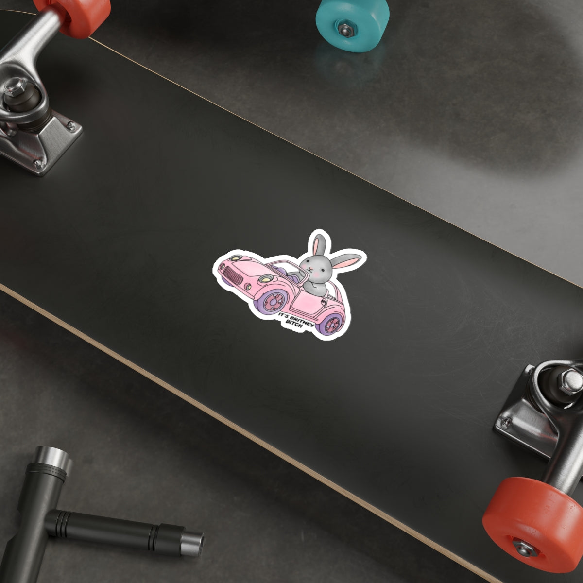It's Britney Bitch - Bunny Vinyl Waterproof Die-Cut Stickers - Whimsical Decor for Laptops, Water Bottles, Binders, y2k 90s Millennial Gift