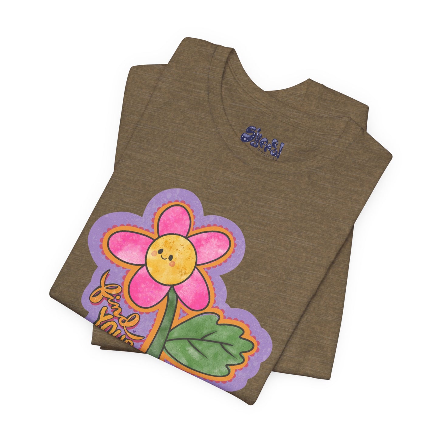 Find Your Joy Flower Graphic Tee, Unique Unisex Shirt for Self-Care Enthusiasts, Mental Health Awareness Casual Wear, Self Care Gift