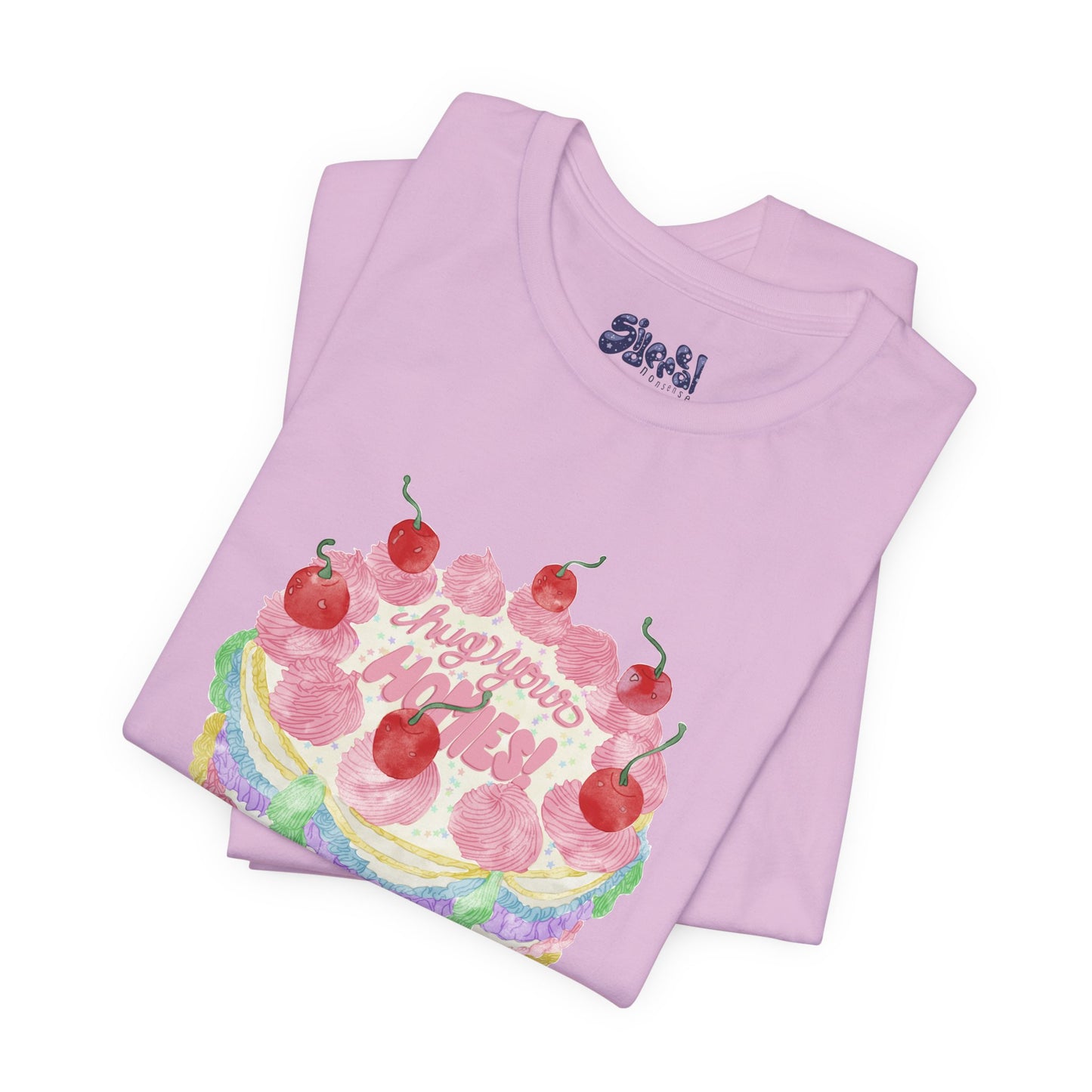 Hug Your Homies Cake Tee - Friendship T-Shirt, Mental Health Shirt, Gift for Teens, Baking Tee, Casual Wear