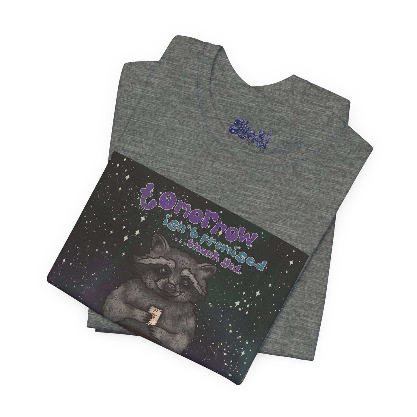 Cosmic Tarot Raccoon Tee - Whimsical Unisex T-Shirt, Trash Panda Gifts, Mystical Apparel, Quirky Casual Wear