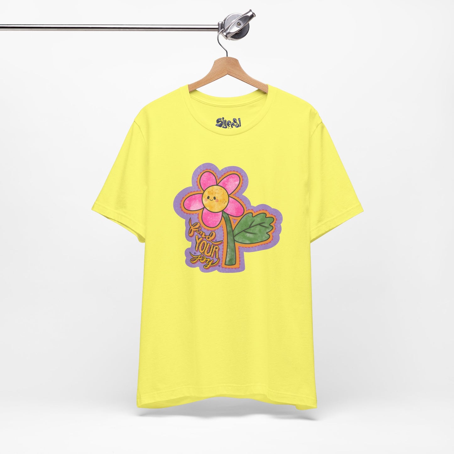 Find Your Joy Flower Graphic Tee, Unique Unisex Shirt for Self-Care Enthusiasts, Mental Health Awareness Casual Wear, Self Care Gift