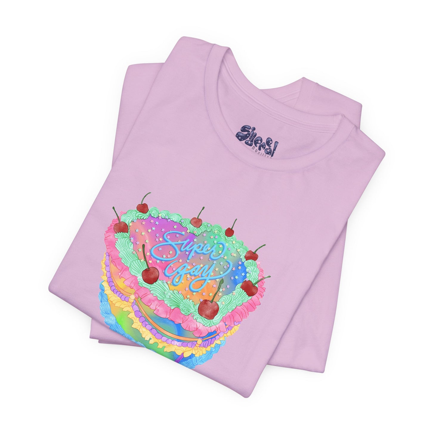 Super Gay Vintage Fancy Cake Tee, Unisex Pride Cakes T-Shirt, Gay Pride Baking Shirt, Casual Baker Apparel