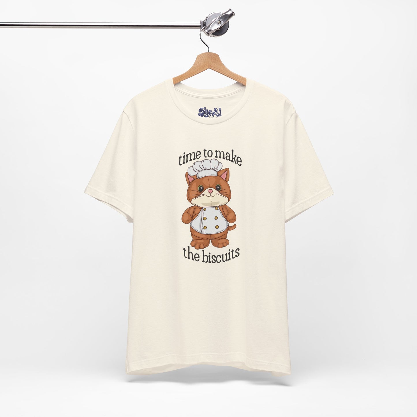Cute Cat Chef Tee - "Time to Make the Biscuits" | Baking Shirt, Animal Lover Gift, Kitchen Humor, Cute Pet Apparel, Cat Lover Tee