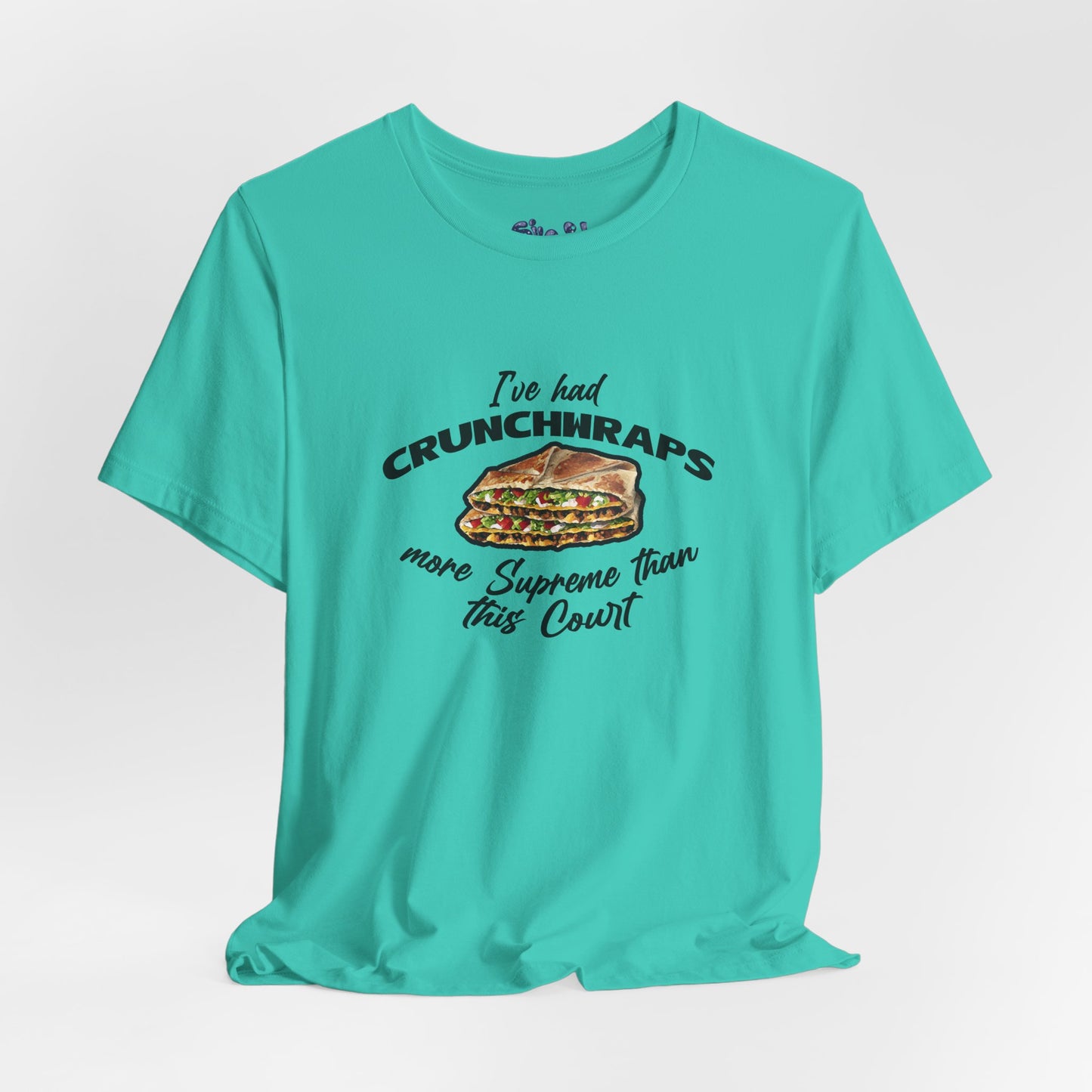 Crunchwrap Supreme Court Political Humor T-Shirt, Liberal Leftist Funny Casual Wear, Gift for Taco Bell Fan, Politics Gift