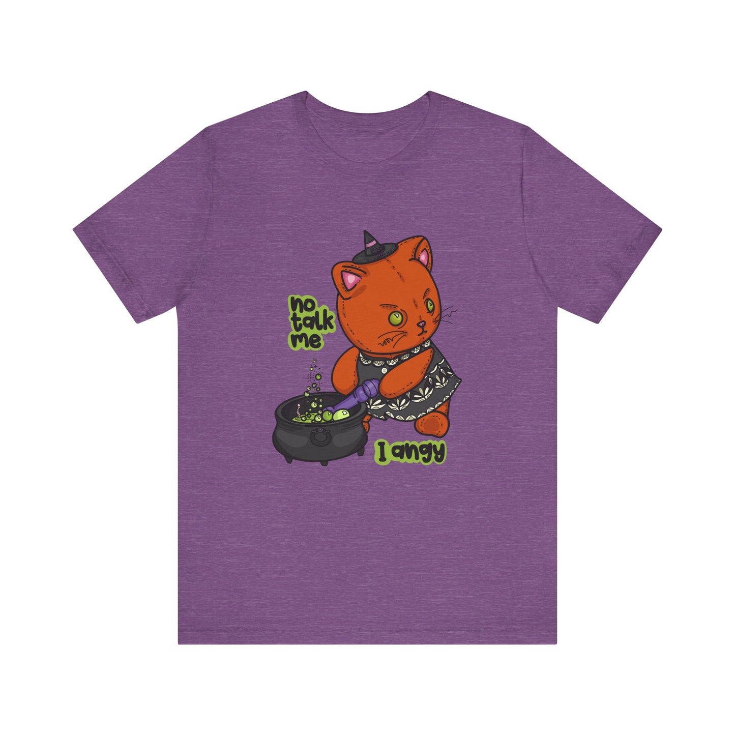 Witchy Cat “No Talk Me I Angy” Unisex Short Sleeve Shirt