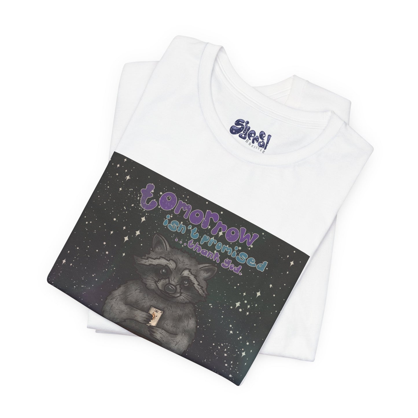 Cosmic Tarot Raccoon Tee - Whimsical Unisex T-Shirt, Trash Panda Gifts, Mystical Apparel, Quirky Casual Wear