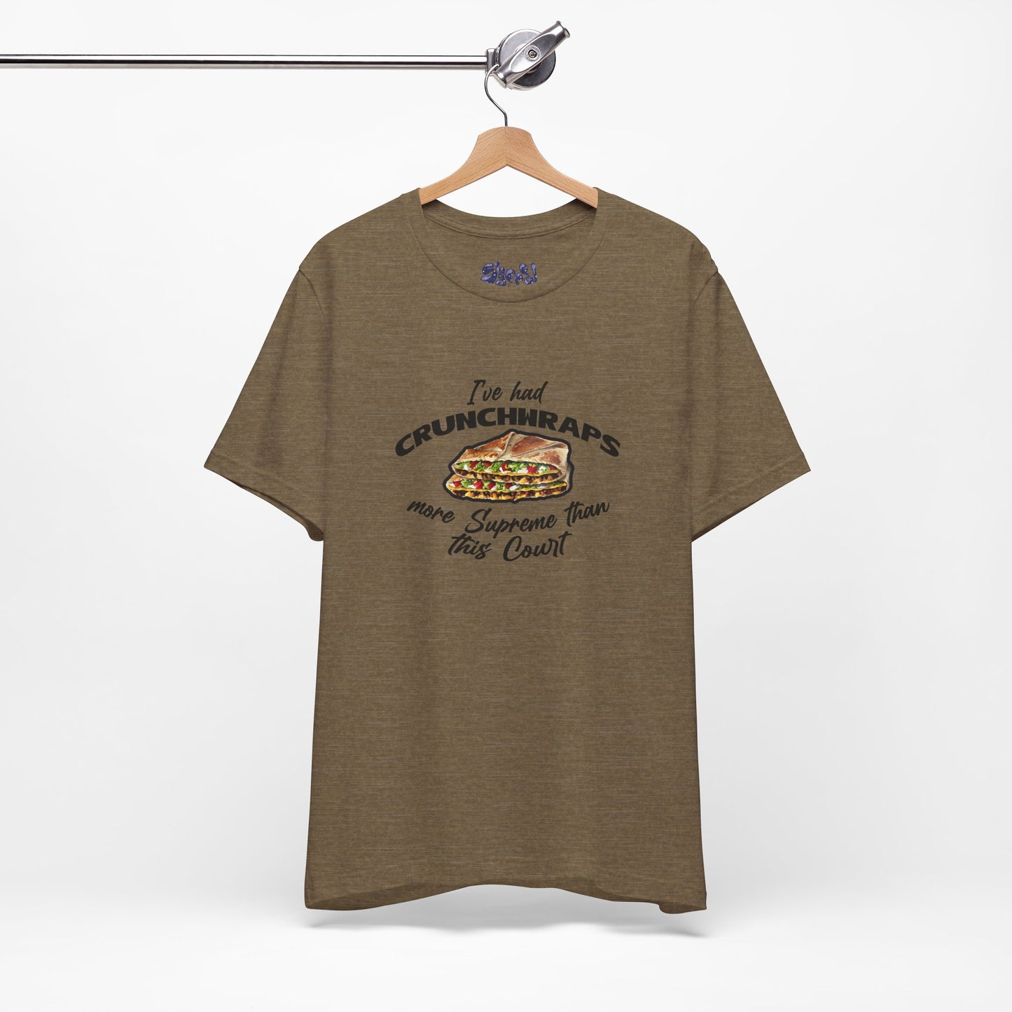 Crunchwrap Supreme Court Political Humor T-Shirt, Liberal Leftist Funny Casual Wear, Gift for Taco Bell Fan, Politics Gift