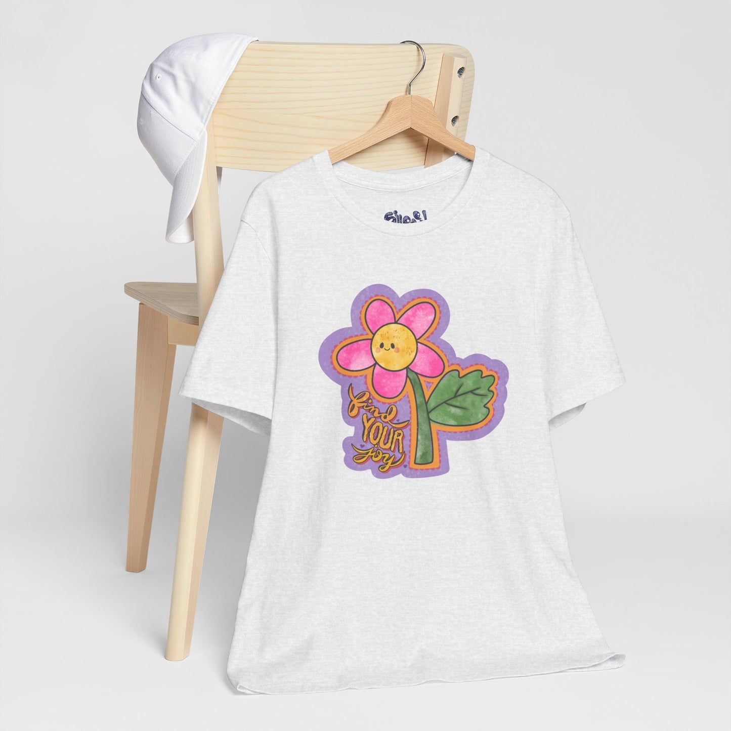 Find Your Joy Flower Graphic Tee, Unique Unisex Shirt for Self-Care Enthusiasts, Mental Health Awareness Casual Wear, Self Care Gift