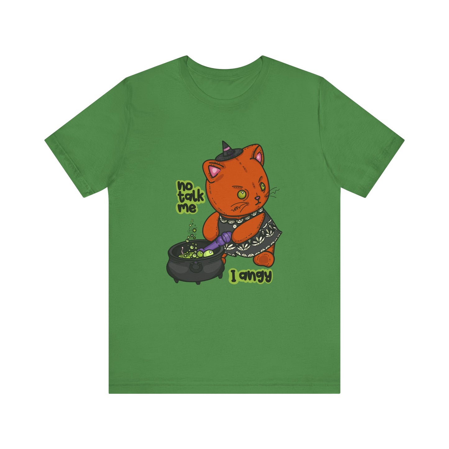 Witchy Cat “No Talk Me I Angy” Unisex Short Sleeve Shirt