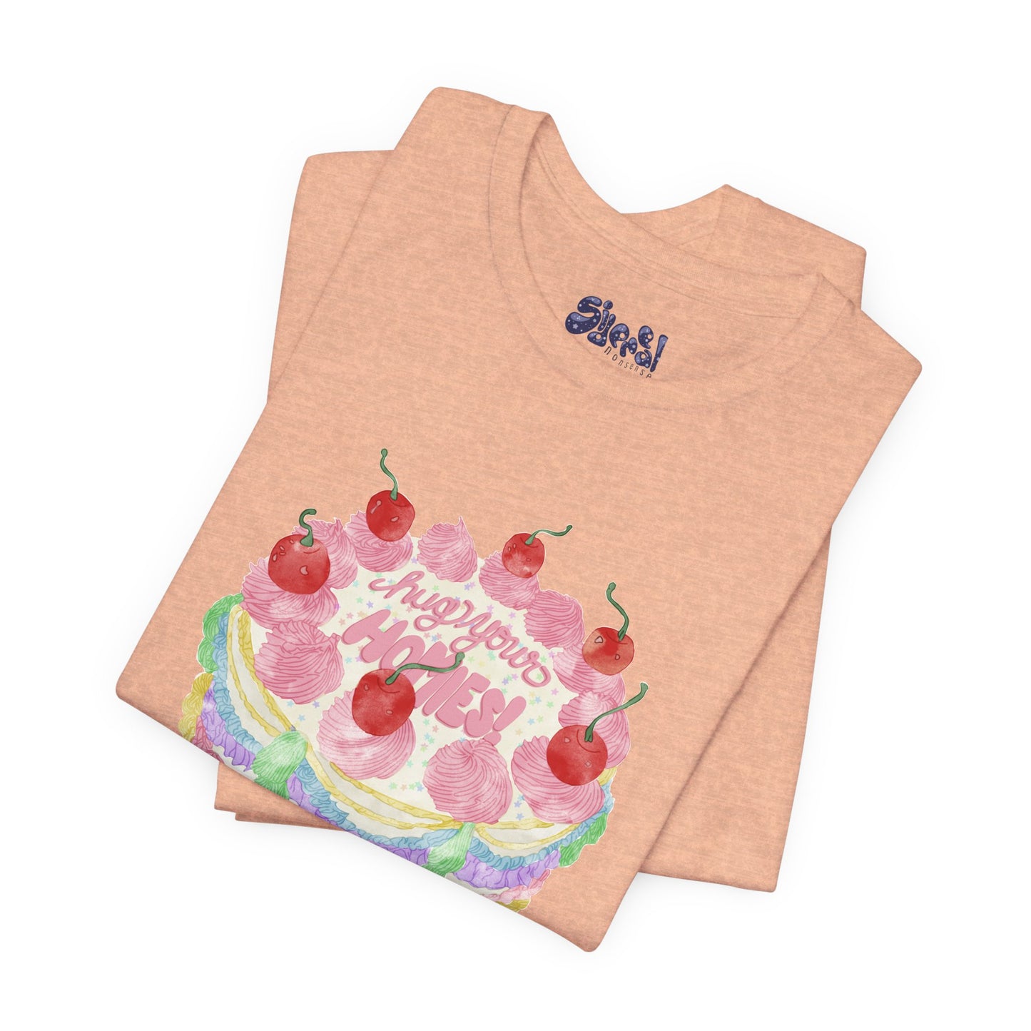 Hug Your Homies Cake Tee - Friendship T-Shirt, Mental Health Shirt, Gift for Teens, Baking Tee, Casual Wear