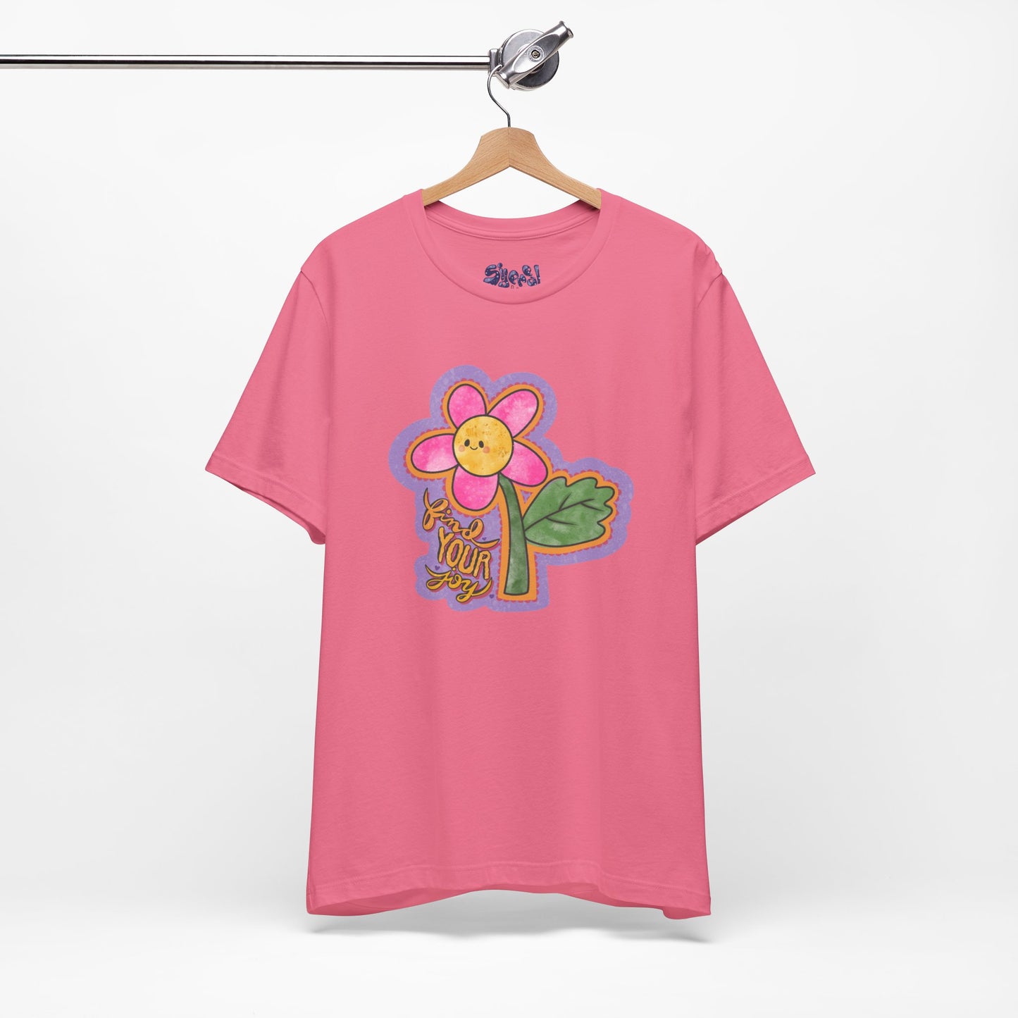 Find Your Joy Flower Graphic Tee, Unique Unisex Shirt for Self-Care Enthusiasts, Mental Health Awareness Casual Wear, Self Care Gift