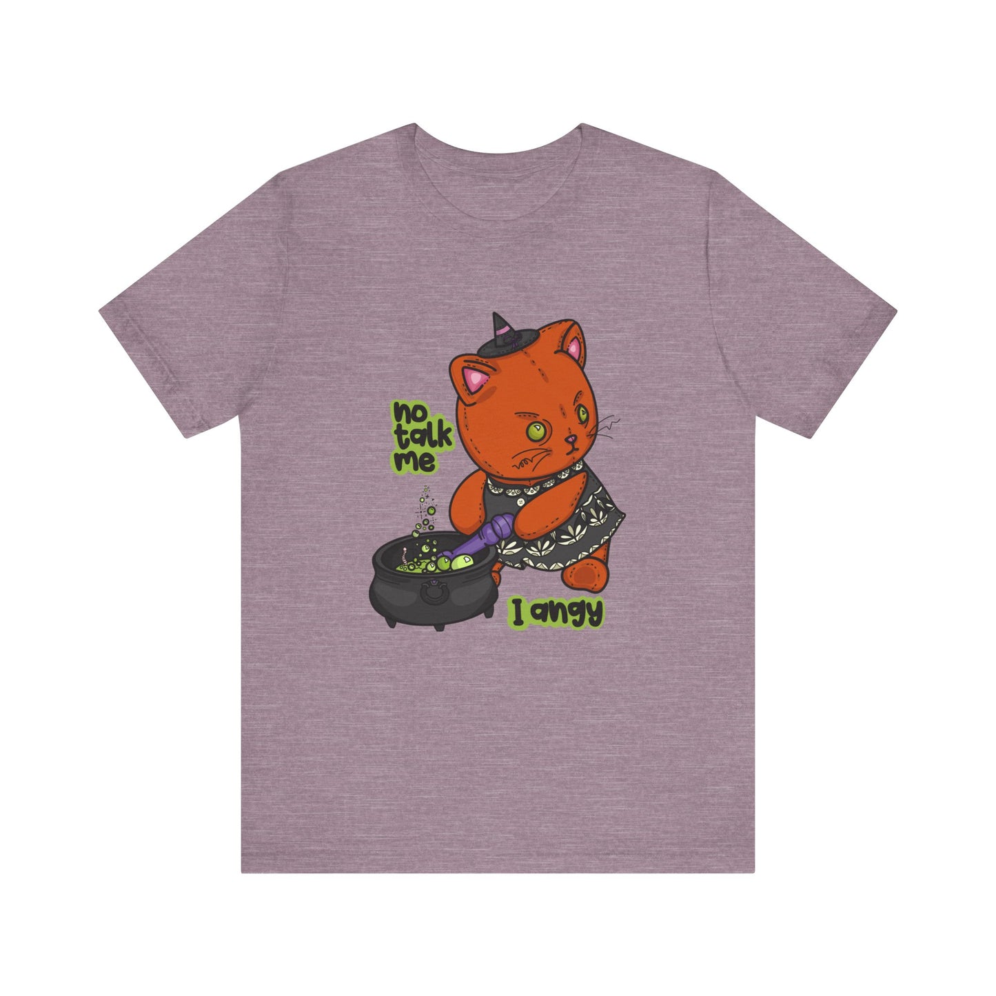 Witchy Cat “No Talk Me I Angy” Unisex Short Sleeve Shirt