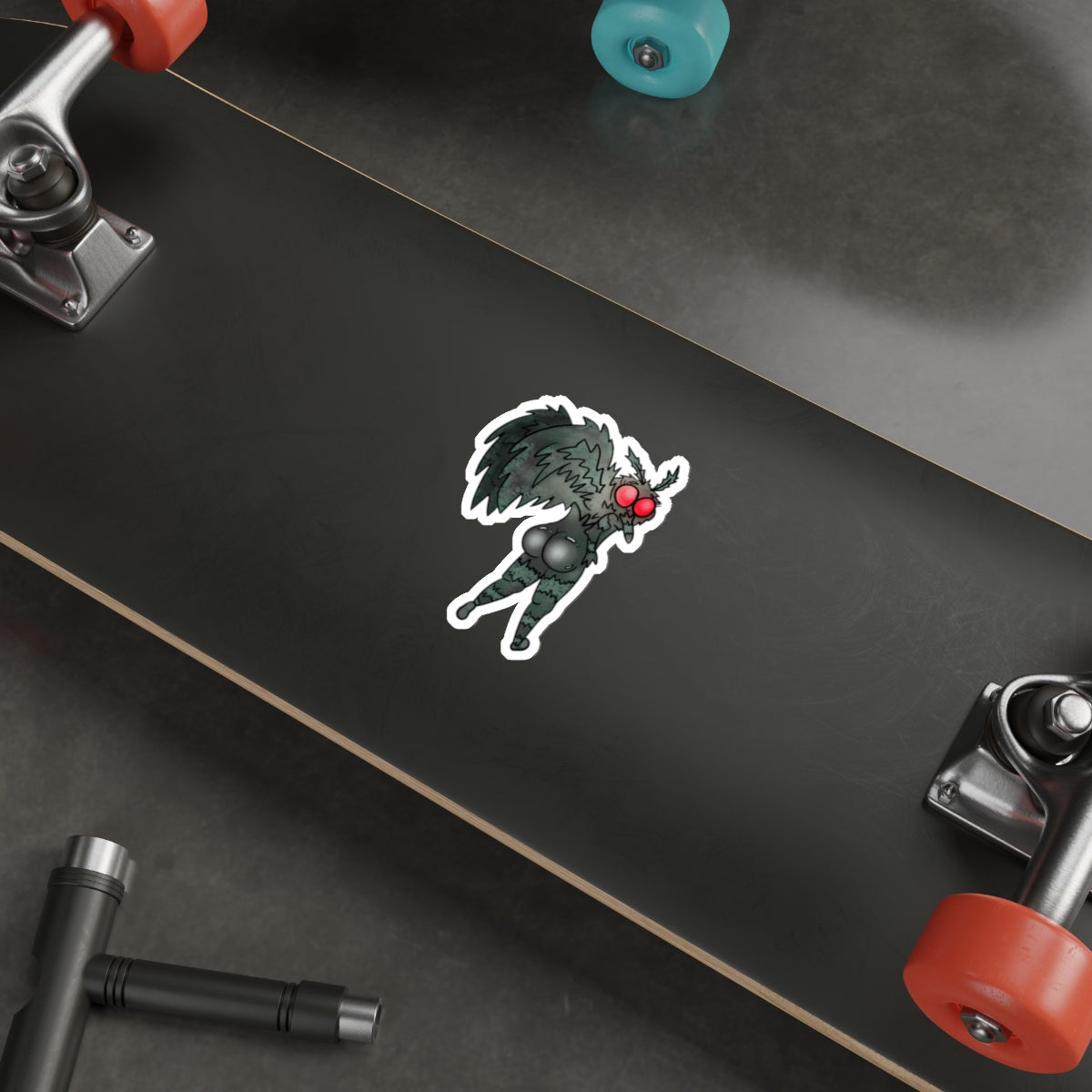 Sexy Mothman Whimsical Cryptid Waterproof Vinyl Die-Cut Stickers for Quirky Laptop & Water Bottle Decor, Folklore Fans, Horror Gift