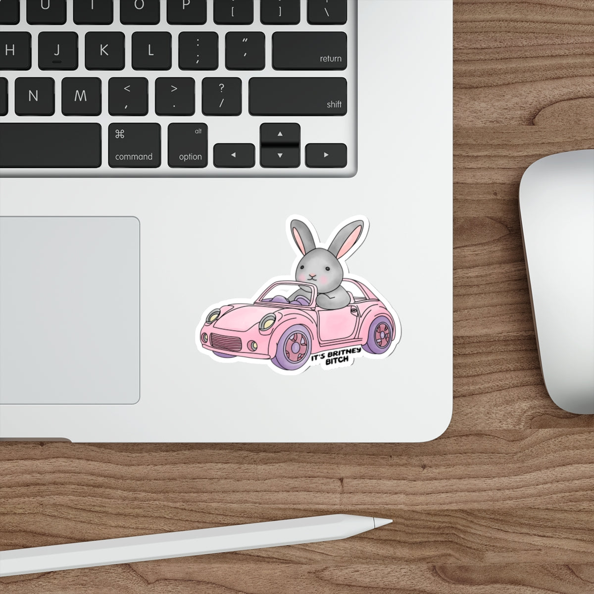 It's Britney Bitch - Bunny Vinyl Waterproof Die-Cut Stickers - Whimsical Decor for Laptops, Water Bottles, Binders, y2k 90s Millennial Gift