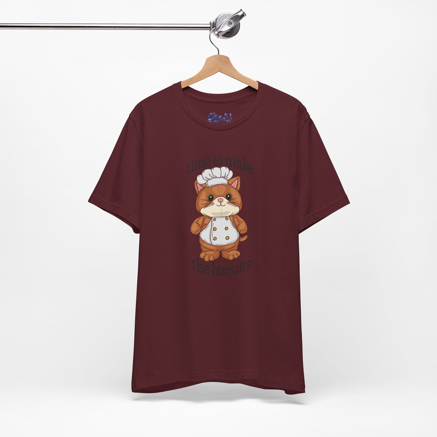 Cute Cat Chef Tee - "Time to Make the Biscuits" | Baking Shirt, Animal Lover Gift, Kitchen Humor, Cute Pet Apparel, Cat Lover Tee