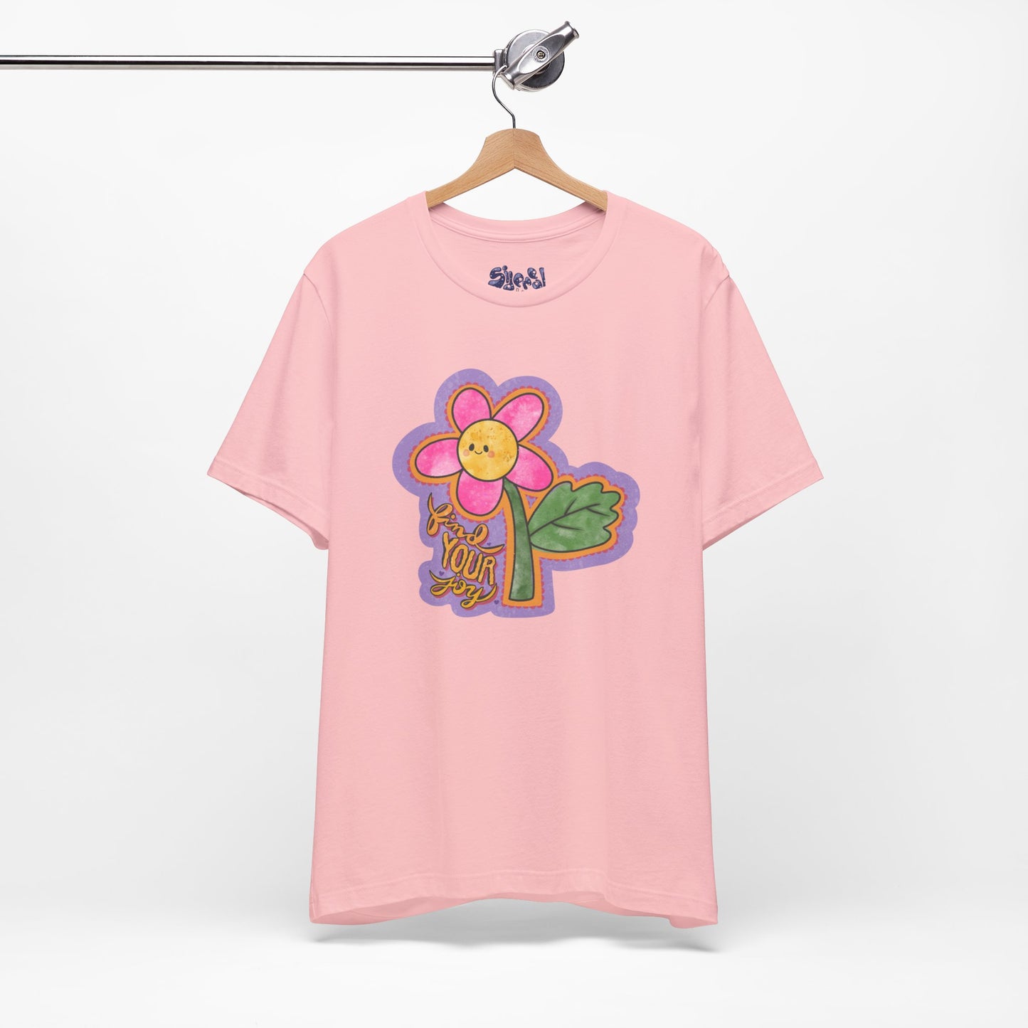 Find Your Joy Flower Graphic Tee, Unique Unisex Shirt for Self-Care Enthusiasts, Mental Health Awareness Casual Wear, Self Care Gift