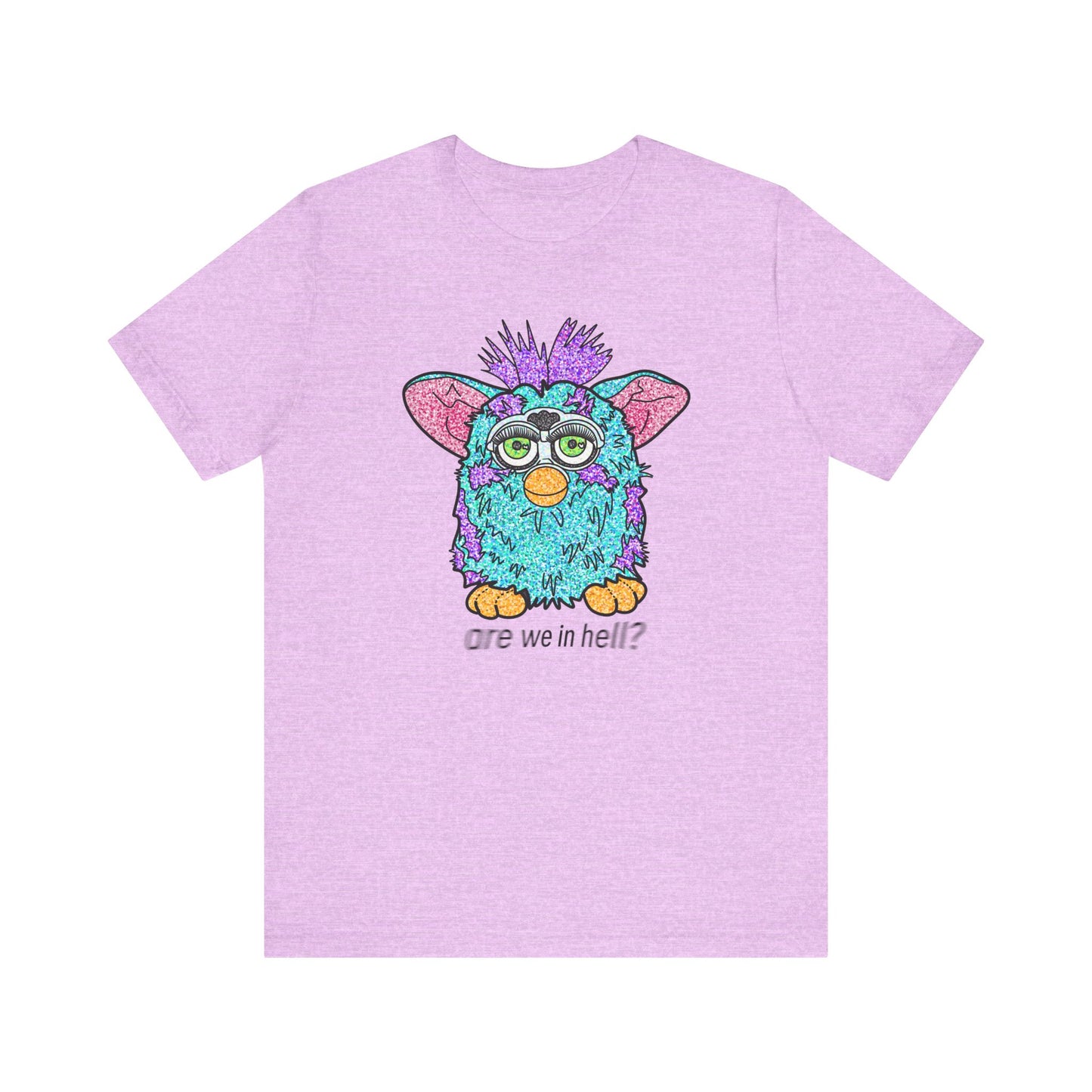 Funny Graphic Tee: "Are We in Hell?" Retro Furby Design