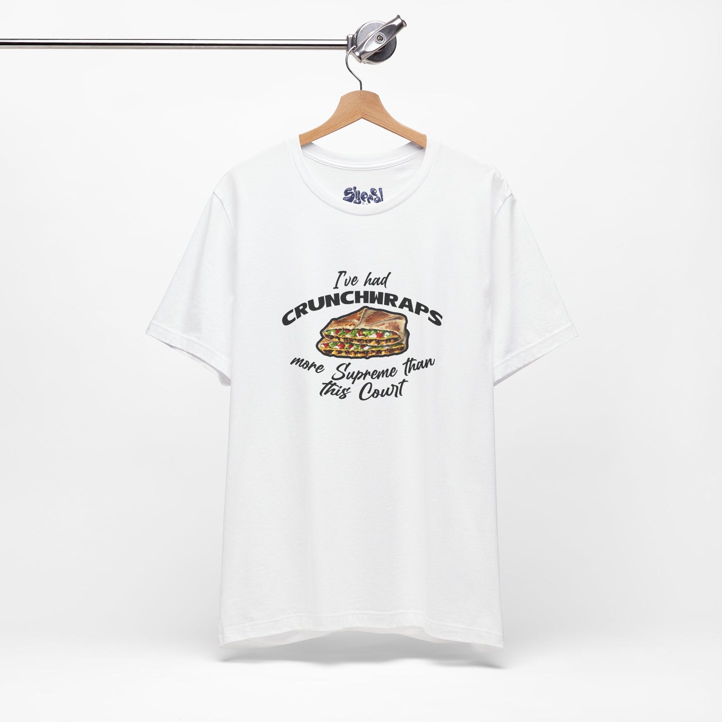 Crunchwrap Supreme Court Political Humor T-Shirt, Liberal Leftist Funny Casual Wear, Gift for Taco Bell Fan, Politics Gift