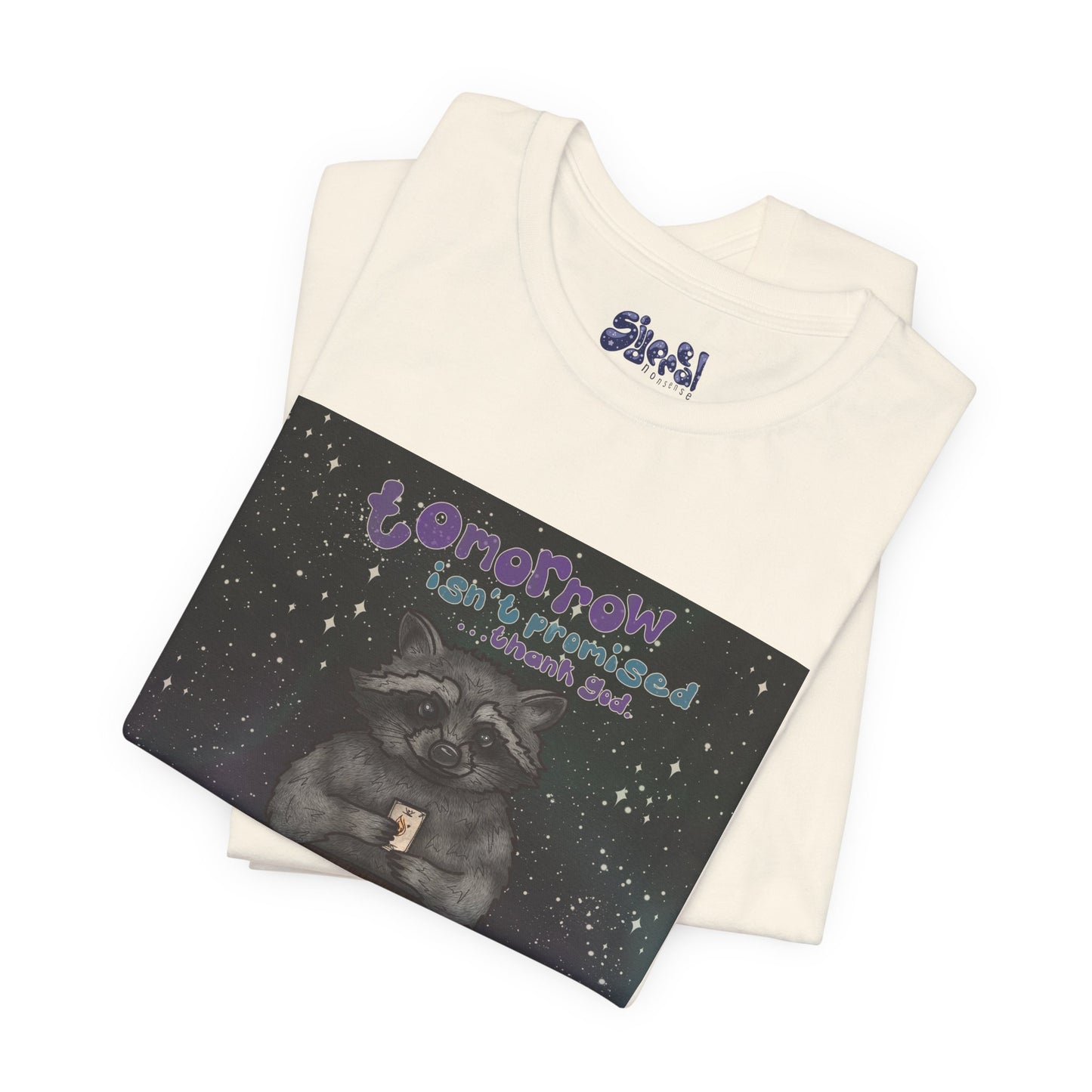 Cosmic Tarot Raccoon Tee - Whimsical Unisex T-Shirt, Trash Panda Gifts, Mystical Apparel, Quirky Casual Wear
