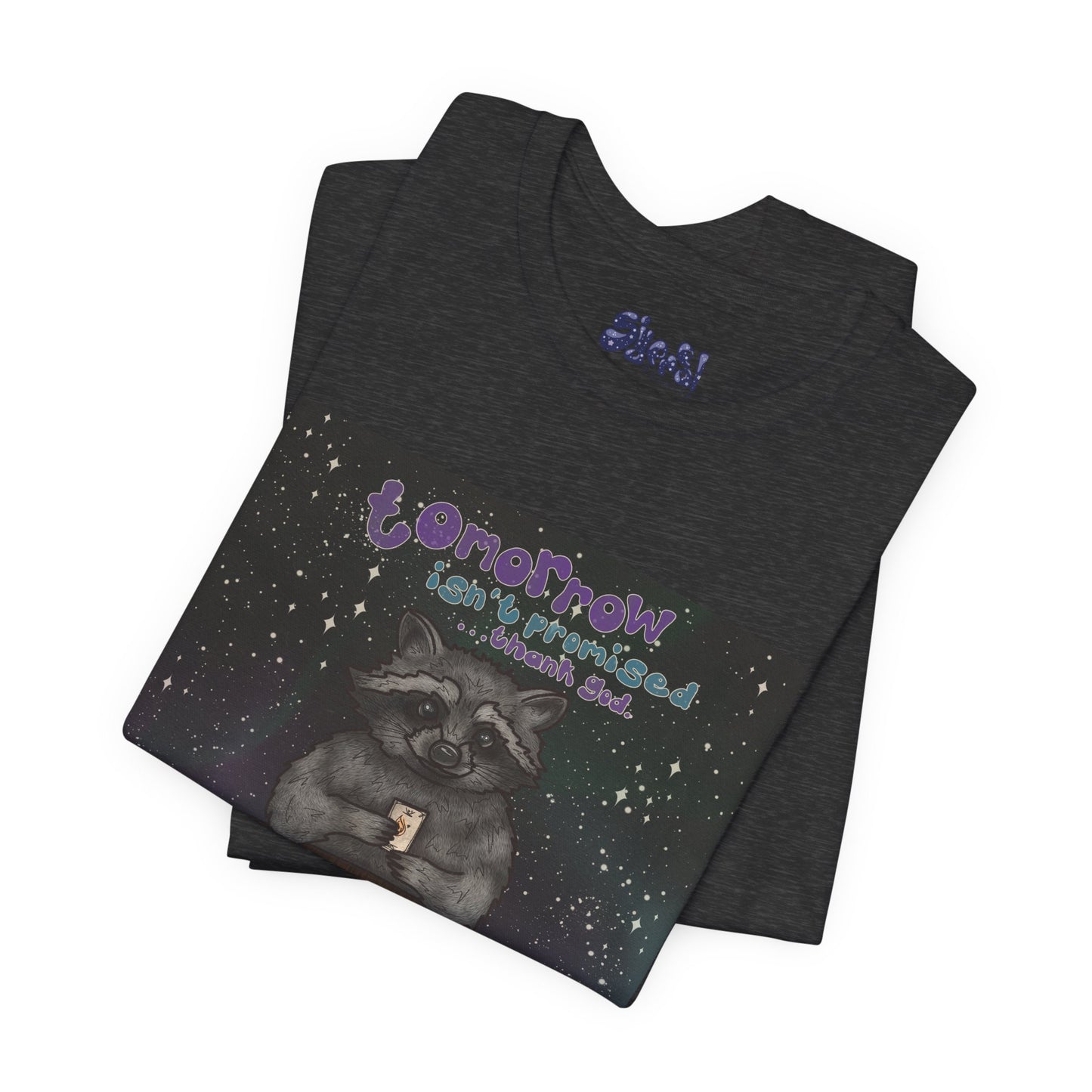 Cosmic Tarot Raccoon Tee - Whimsical Unisex T-Shirt, Trash Panda Gifts, Mystical Apparel, Quirky Casual Wear
