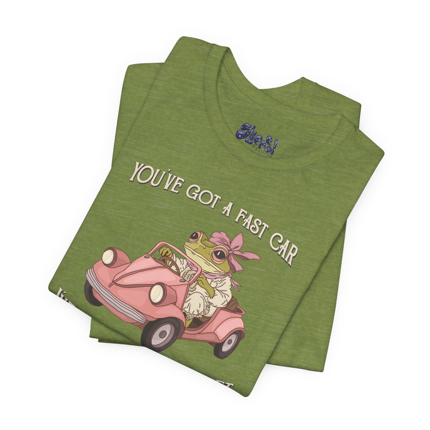 Cute Frog Graphic Tee, You've Got a Plan to Get Us Outta Here Shirt, Unisex T-Shirt, Fast Car, 90's Casual Wear, y2k
