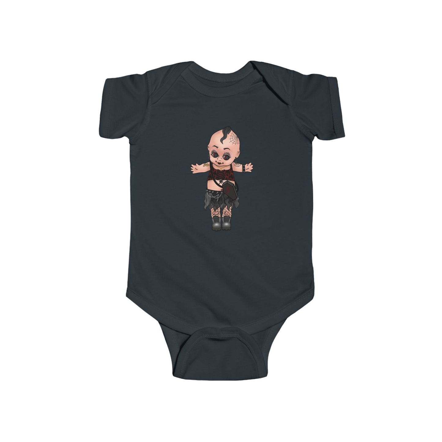 Goth Kewpie Doll - Infant Bodysuit Onesie